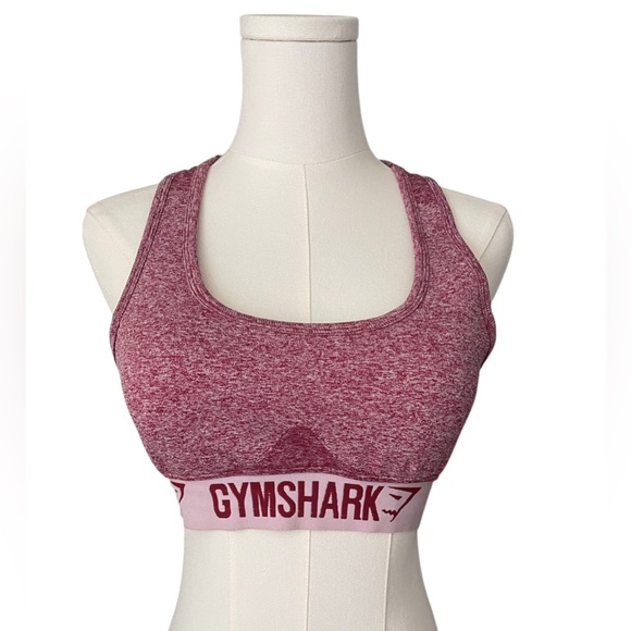 Gymshark Women's Heathered Pink Sports Bra - Picture 2 of 6